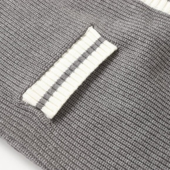 Miu Miu Women's Ribbed Color-Block V-Neck Single-Button Long-Sleeve Cashmere Swe - Picture 6 of 9